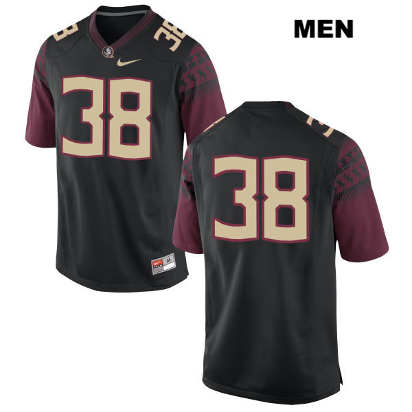 Men's NCAA Nike Florida State Seminoles #38 Izaiah Prouse-Lackey College No Name Black Stitched Authentic Football Jersey FVR4769UH